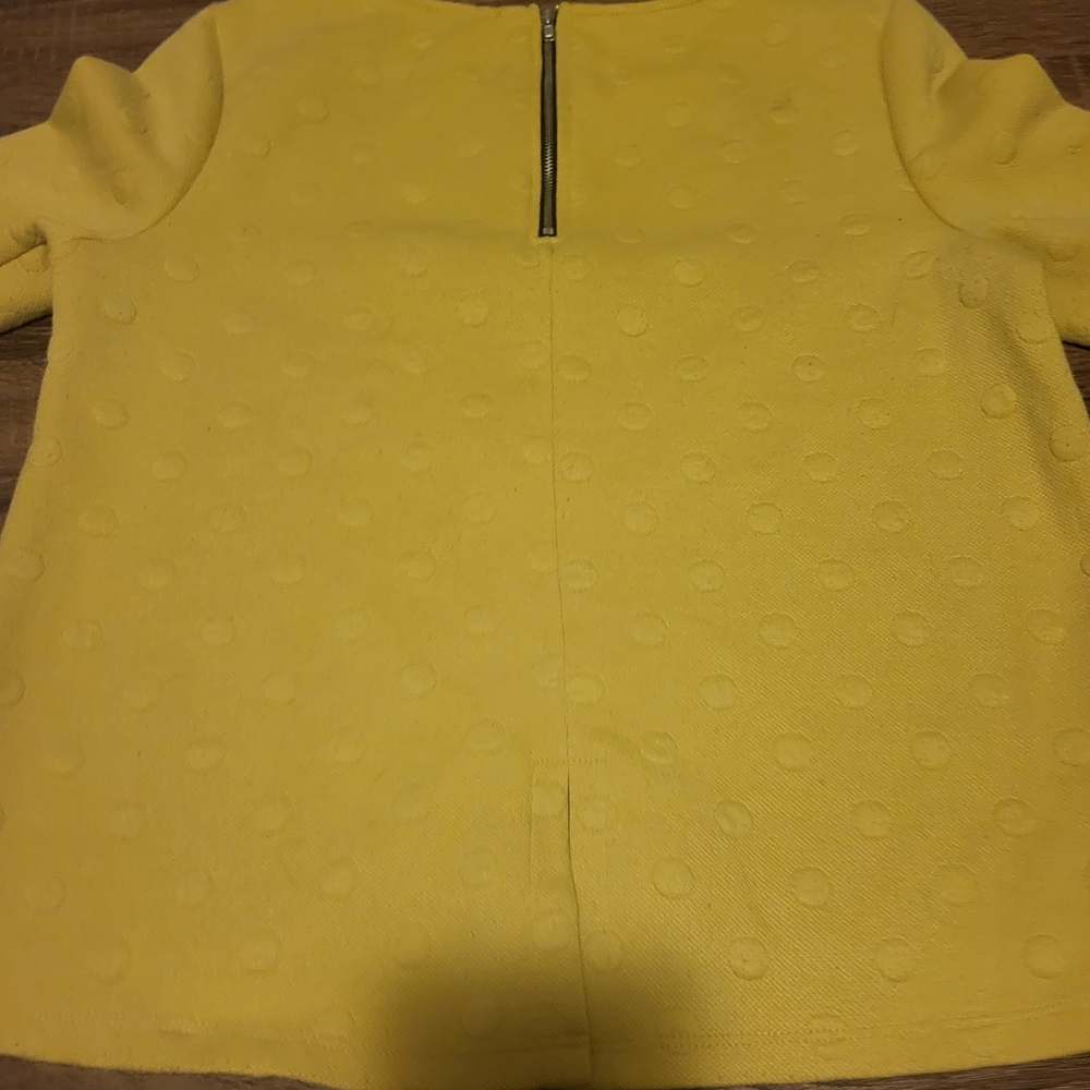 W5 Yellow Textured Blouse